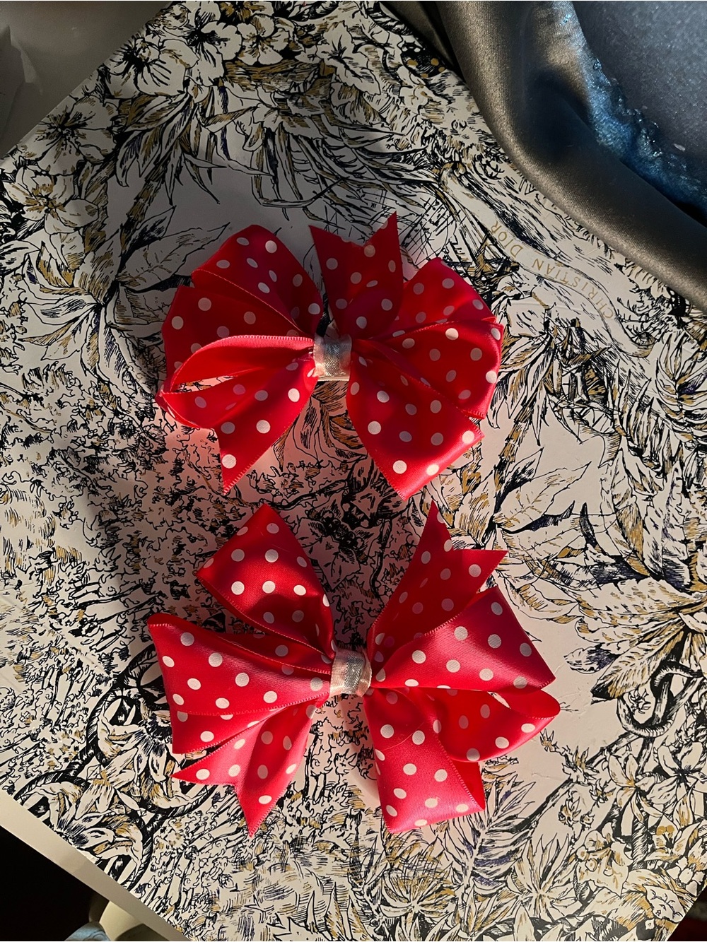 Handmade Red Polka Dot Hair Bows